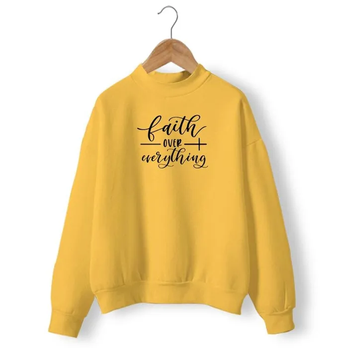 Earrings Lords Guidance Christian Sweatshirt br Faith Over Everything