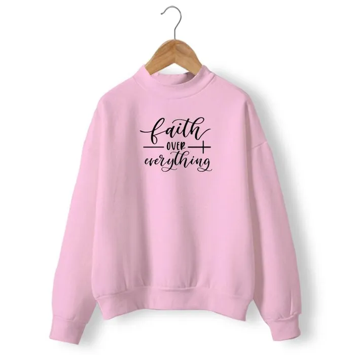 Earrings Lords Guidance Christian Sweatshirt br Faith Over Everything