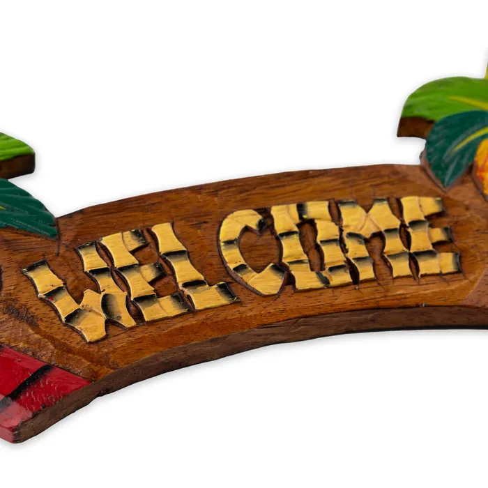 Earrings MARUEGERTZ HandPainted Welcome Palm Trees Wall Art Sign 12