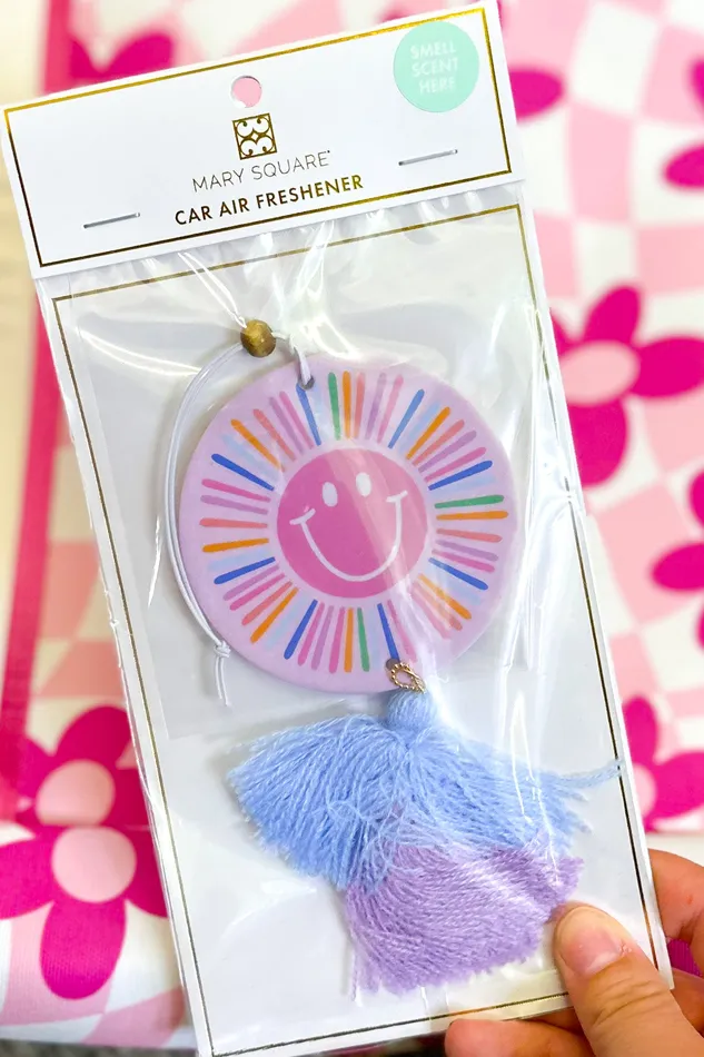 Earrings Mary Square Air Freshener Sunshine Smile