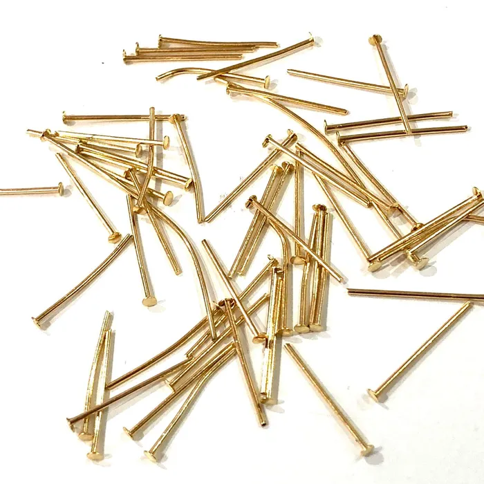 Earrings Peppy Beads 40mm 22Kt Gold Plated Brass Headpins 08mm by 40mm 40mm Brass Head Pins Earrings Peppy Beads 40mm 22Kt Gold Plated Brass Headpins 08mm by 40mm 40mm Brass Head Pins