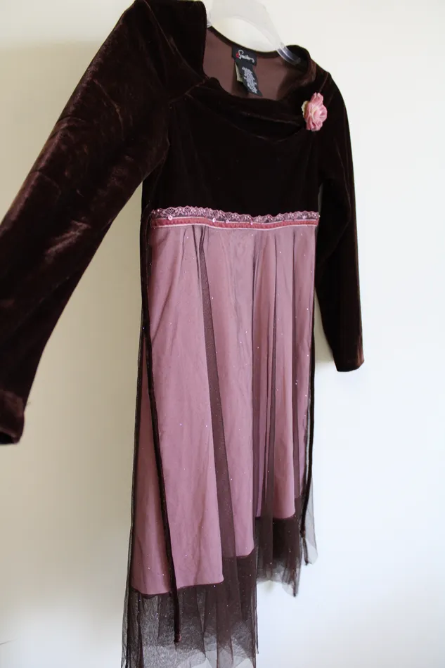 Earrings Speechless Speechless Brown Pink Sparkle Tulle Dress 12