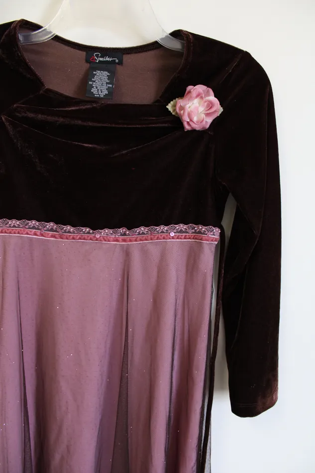 Earrings Speechless Speechless Brown Pink Sparkle Tulle Dress 12