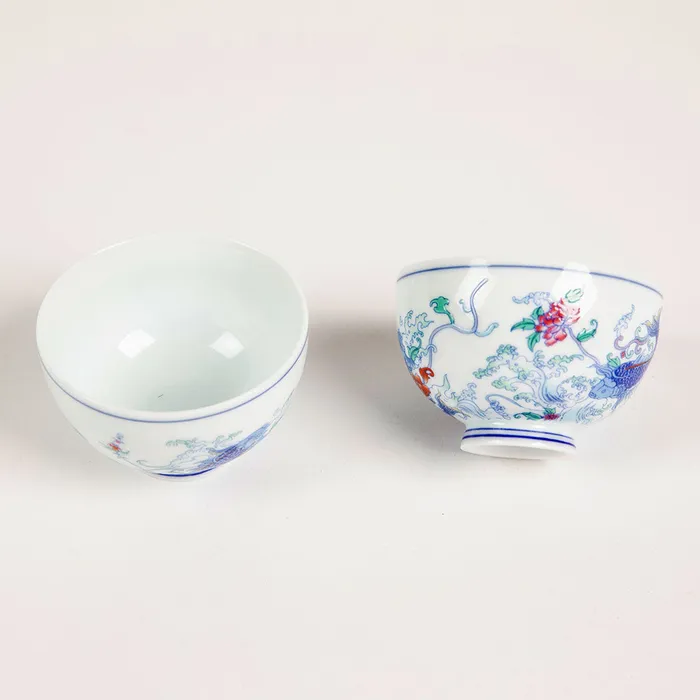 Fish Motif Gaiwan and Tea Cup Set Eastern Elm Earrings