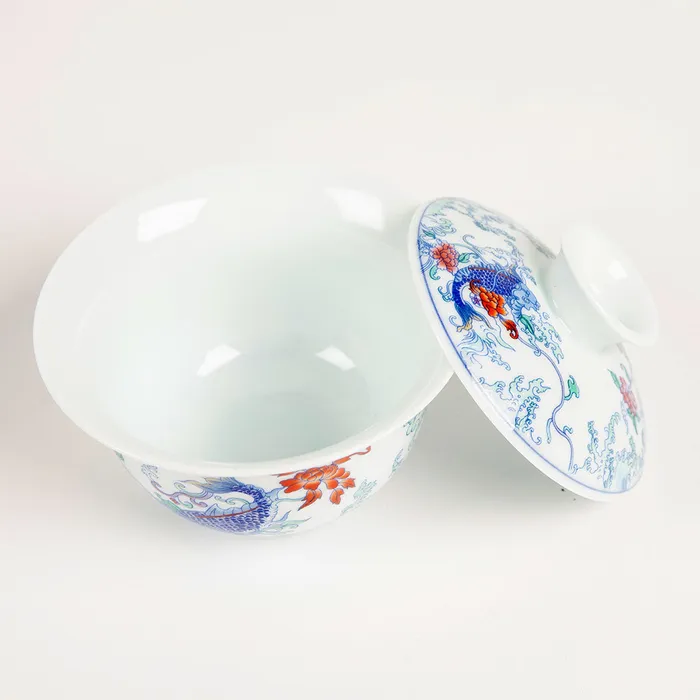 Fish Motif Gaiwan and Tea Cup Set Eastern Elm Earrings