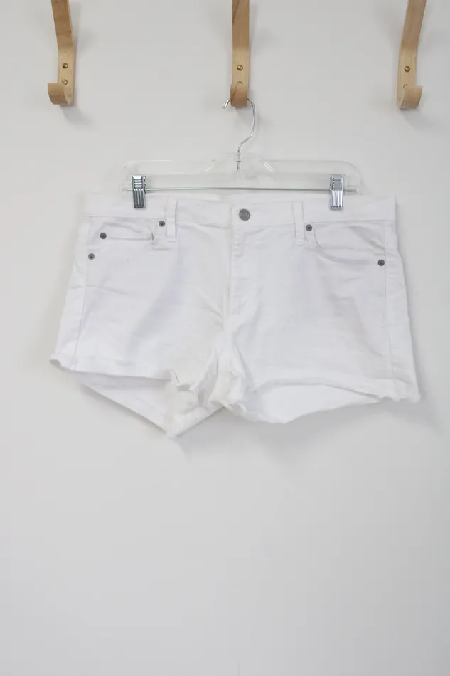 Gap White Denim Shorts 32 Gap Rings
