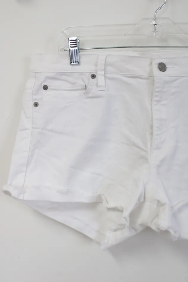 Gap White Denim Shorts 32 Gap Rings