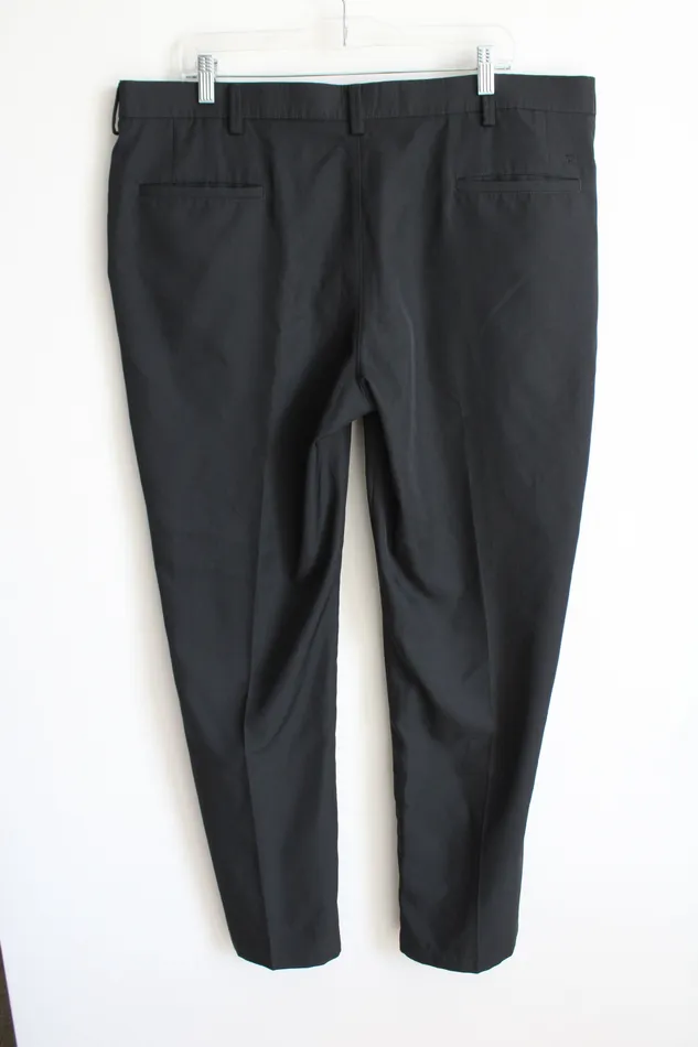 Haggar Black Straight Fit Dress Pant 40X32 Haggar Rings