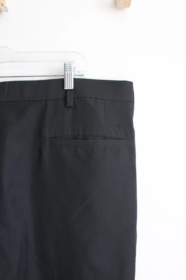 Haggar Black Straight Fit Dress Pant 40X32 Haggar Rings