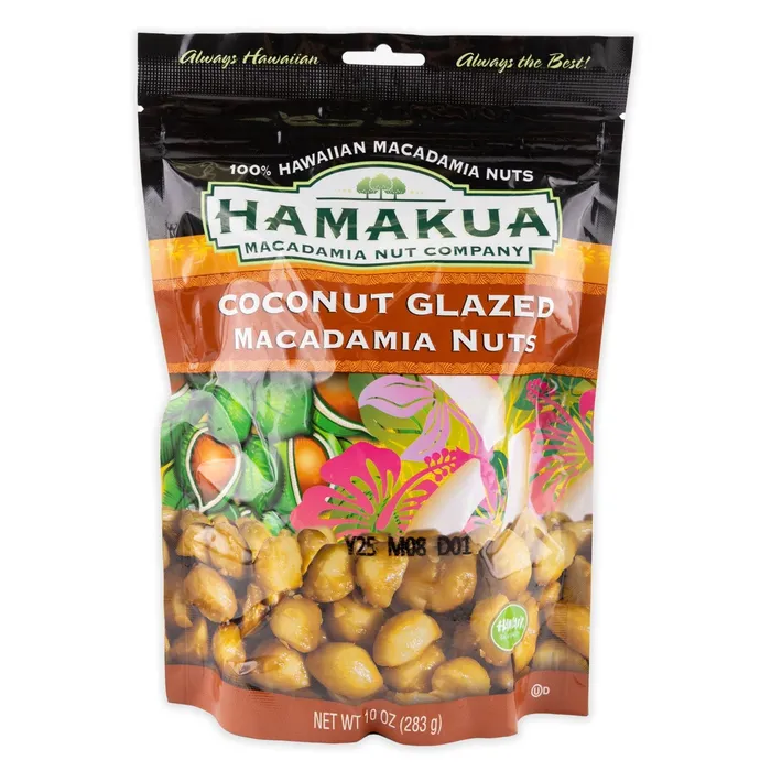 HAMAKUAMACA Earrings Hamakua Coconut Glazed Macadamia Nuts 10 oz