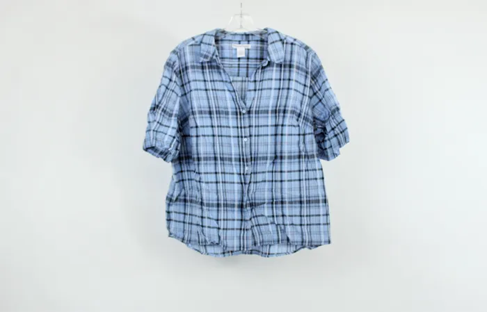 Hasting Smith Rings Hasting Smith Blue Plaid Shirt 2X