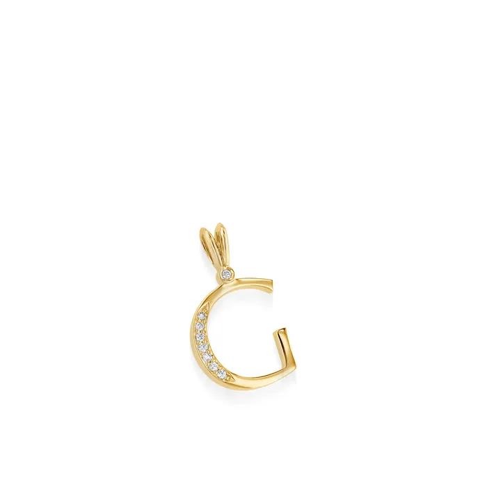 John Atencio Necklaces Initial G Diamond Medallion Pendant