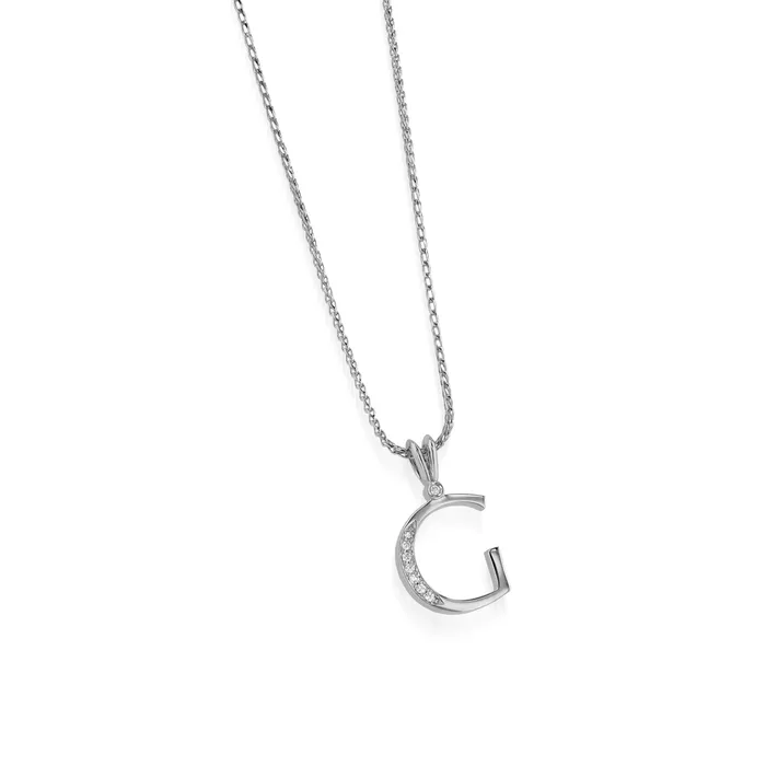 John Atencio Necklaces Initial G Diamond Medallion Pendant