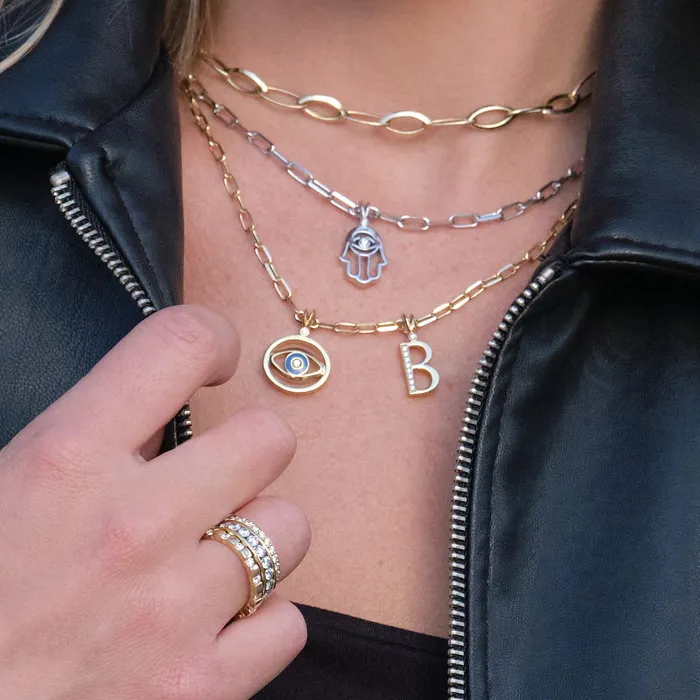 John Atencio Necklaces Initial G Diamond Medallion Pendant