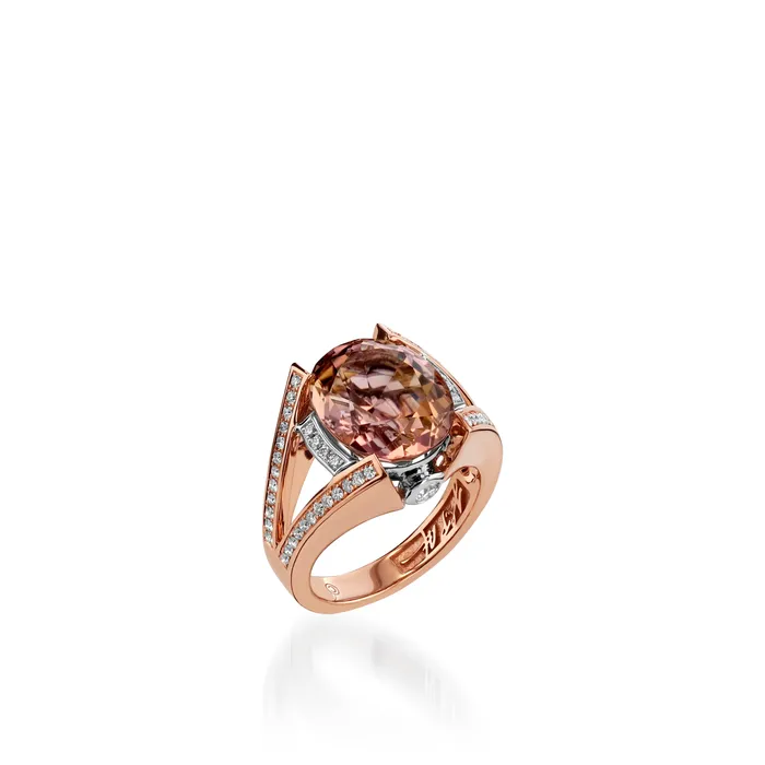 John Atencio Rings Signature Autumn Tourmaline and Diamond Ring