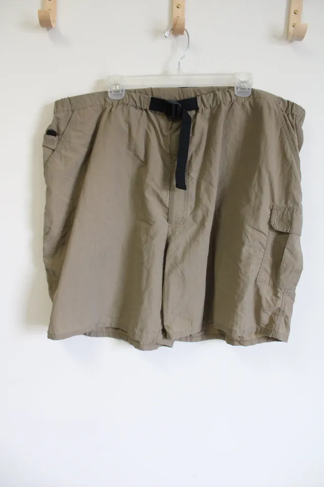 Jubilee Thrift Earrings Olive Green Nylon Shorts XXL