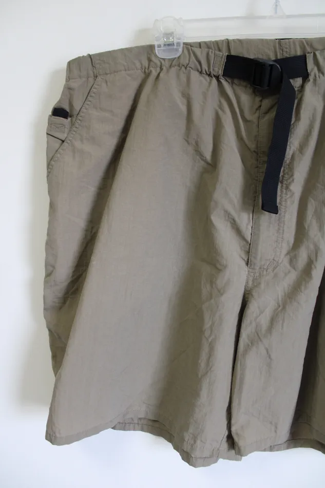 Jubilee Thrift Earrings Olive Green Nylon Shorts XXL