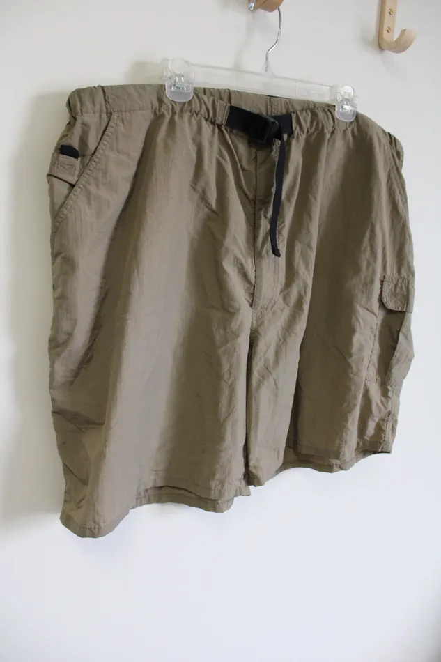 Jubilee Thrift Earrings Olive Green Nylon Shorts XXL