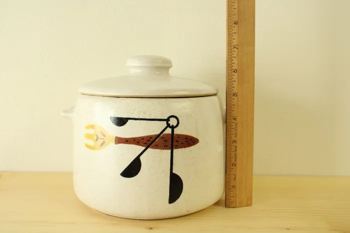 Jubilee Thrift Earrings Vintage Mid Century West Bend Two Quart Stoneware Crock Bean Pot with Lid Made in the USA Jubilee Thrift Earrings Vintage Mid Century West Bend Two Quart Stoneware Crock Bean Pot with Lid Made in the USA