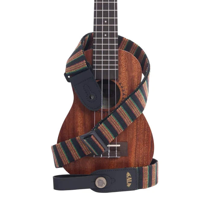 KALABRAND Earrings Kala MultiColored Rastafarian Striped Ukulele Strap