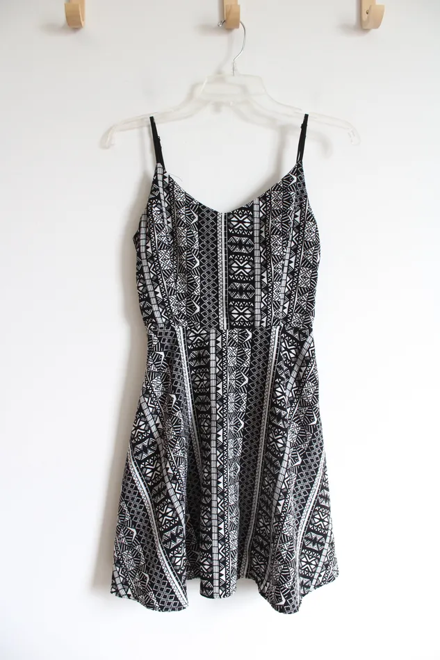 LA Hearts Rings LA Hearts Black and White Spaghetti Strap Midi Dress XS