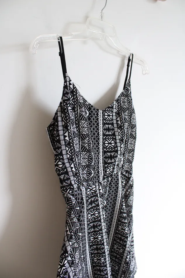 LA Hearts Rings LA Hearts Black and White Spaghetti Strap Midi Dress XS