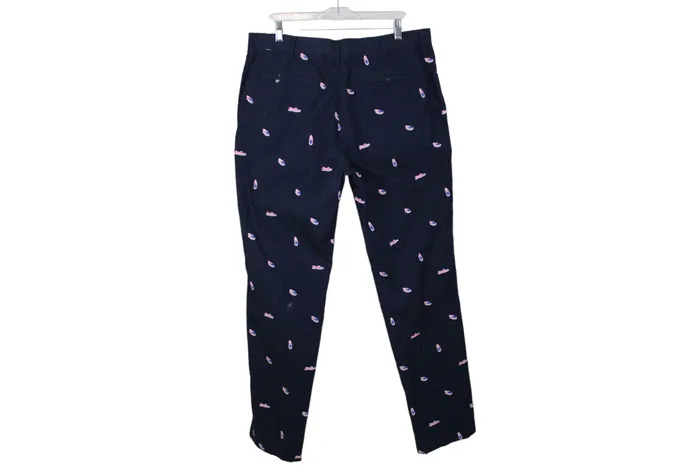 Lacoste Rings Lacoste Live Navy Blue Boat Shoe Embroidered Pants 36