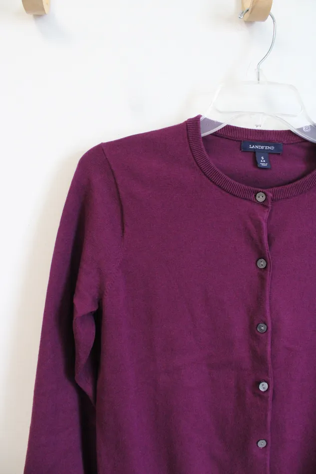 Lands End Earrings Lands End Plum Button Down Cardigan S