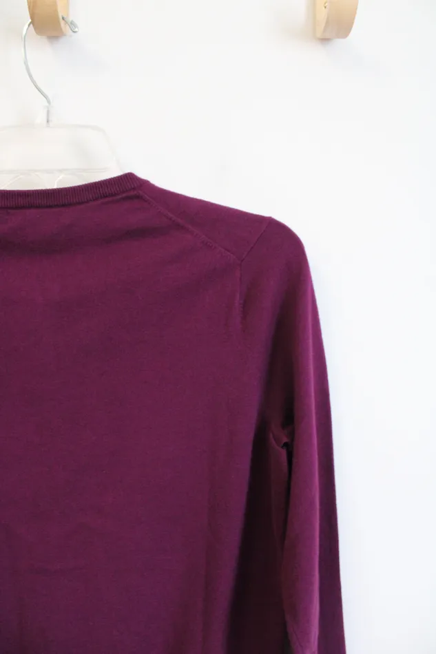 Lands End Earrings Lands End Plum Button Down Cardigan S