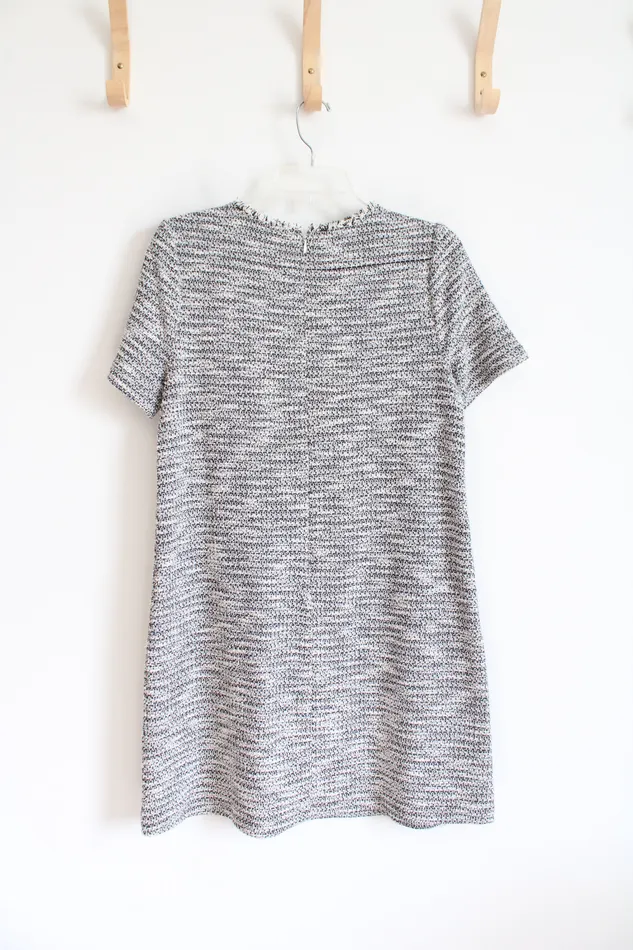 LOFT Black White Tweed Dress S Petite Ann Taylor LOFT Rings