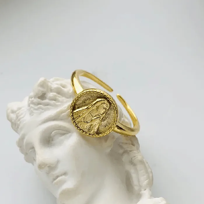 Lords Guidance Rings Adjustable Religious Our Lady Ring