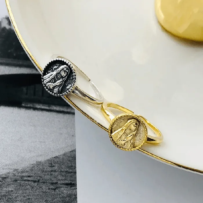 Lords Guidance Rings Adjustable Religious Our Lady Ring