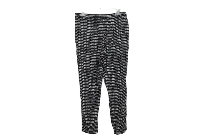 Max Studio Black White Lightweight Summer Pants M Max Studio Rings