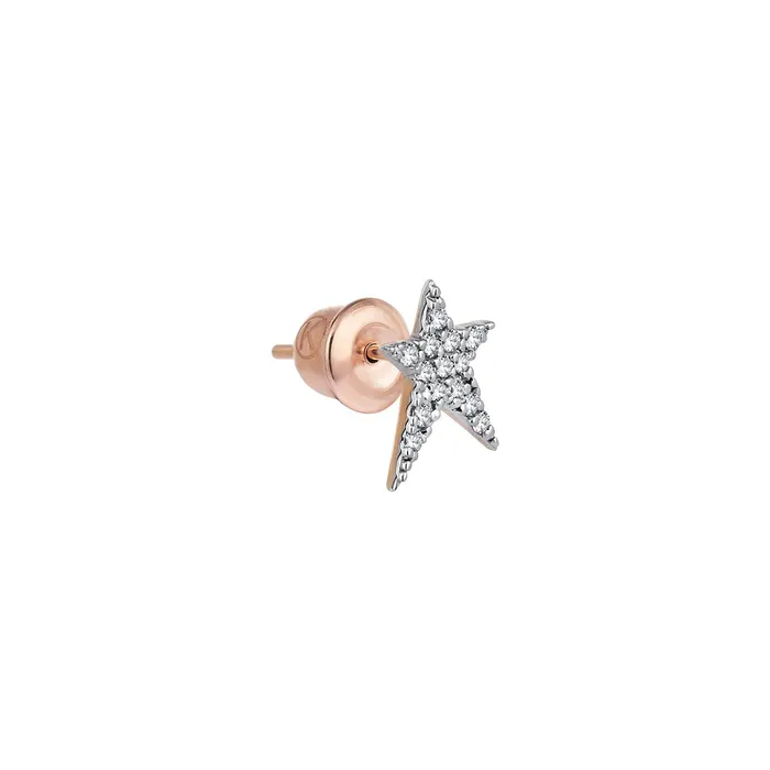 Maxi Pave Struck Star Stud Earring Kismet by Milka Earrings