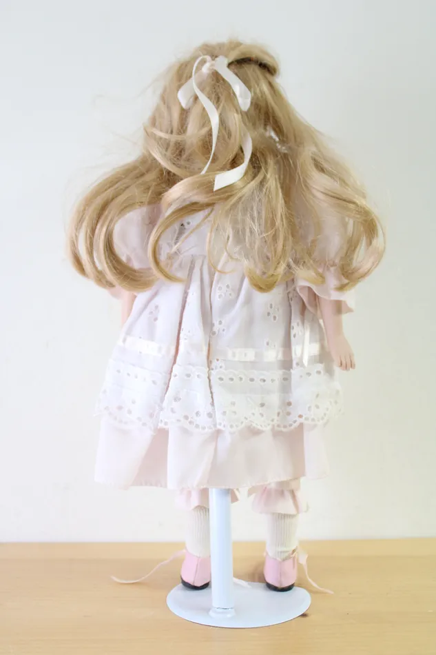McField Fashion Collectors Porcelain Girl Doll 17 Jubilee Thrift Earrings