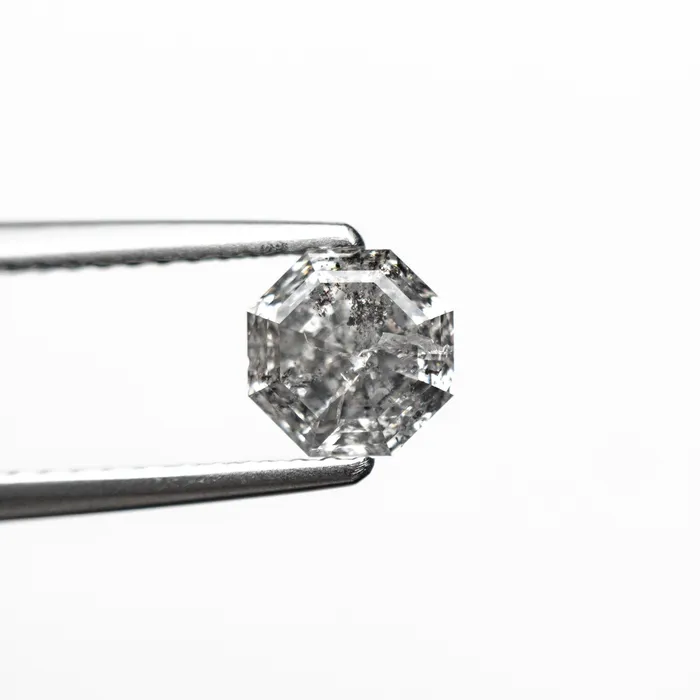 Misfit Diamonds Salt and Pepper Step Cut Diamond 101ct Octagon Rings