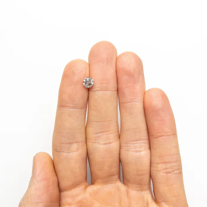 Misfit Diamonds Salt and Pepper Step Cut Diamond 101ct Octagon Rings