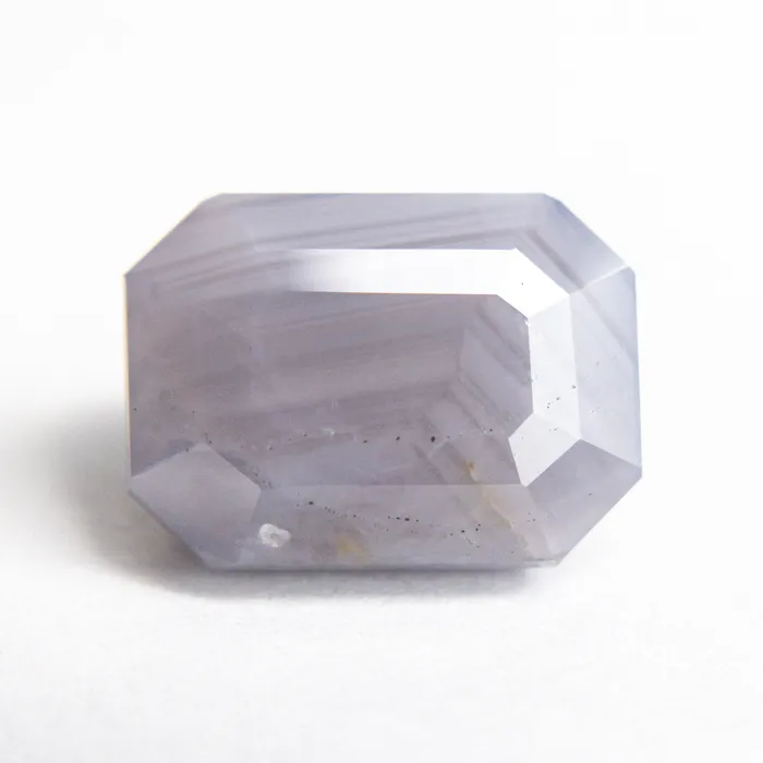 Misfit Gems Rings GreyPurple Step Cut Sapphire 959ct Cut Corner Rectangle
