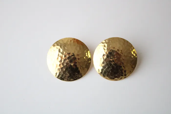 Napier Hammered Gold Clip On Earrings Napier Earrings