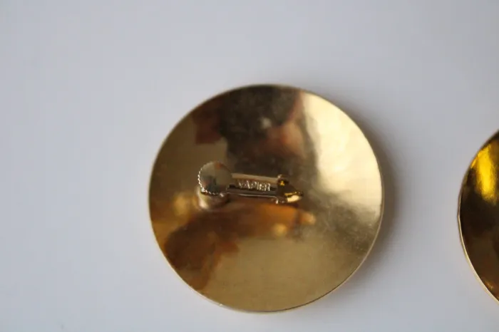 Napier Hammered Gold Clip On Earrings Napier Earrings