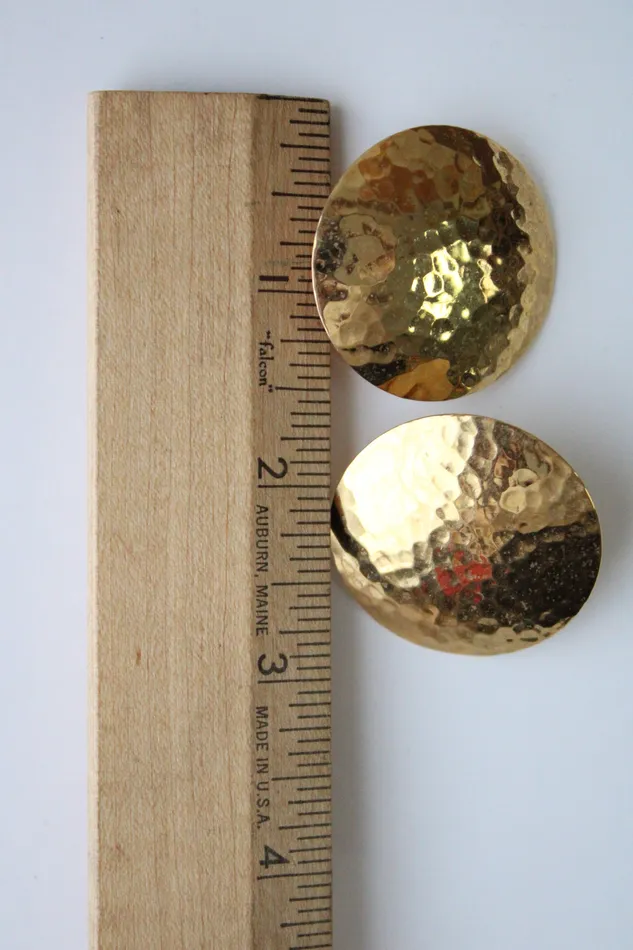 Napier Hammered Gold Clip On Earrings Napier Earrings