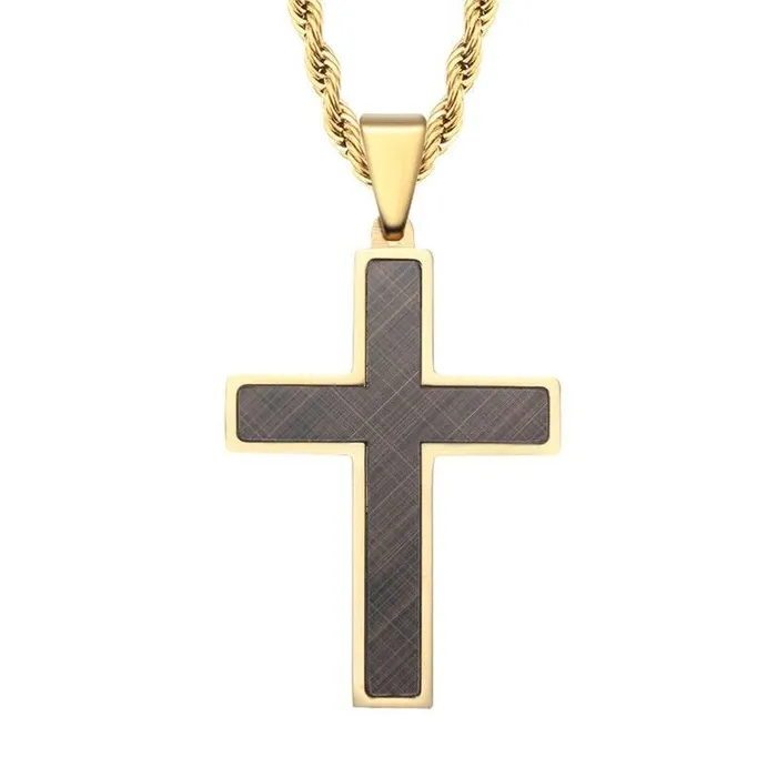 Necklaces Lords Guidance Mens Christian Necklace br Premium Cross