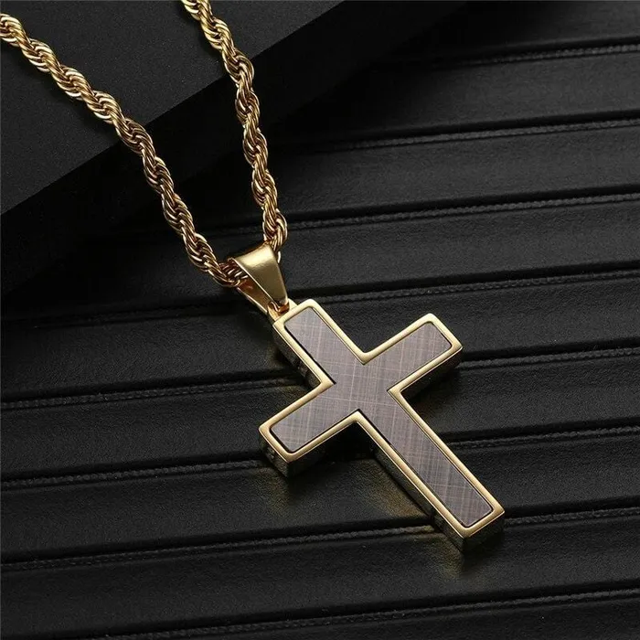 Necklaces Lords Guidance Mens Christian Necklace br Premium Cross