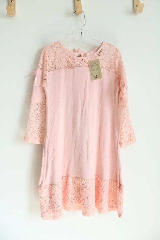 Necklaces Mia Bella Baby Couture NEW Mia Bella Baby Couture Light Pink Lacey Dress Youth 8