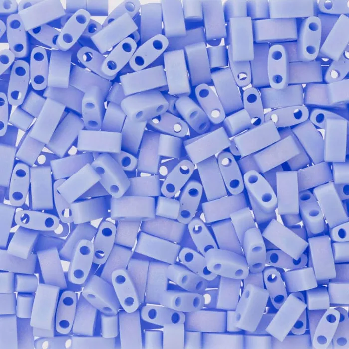 Necklaces Peppy Beads Miyuki Half Tila Beads HTL0494FR Opaque Light Periwinkle Matted AB Necklaces Peppy Beads Miyuki Half Tila Beads HTL0494FR Opaque Light Periwinkle Matted AB