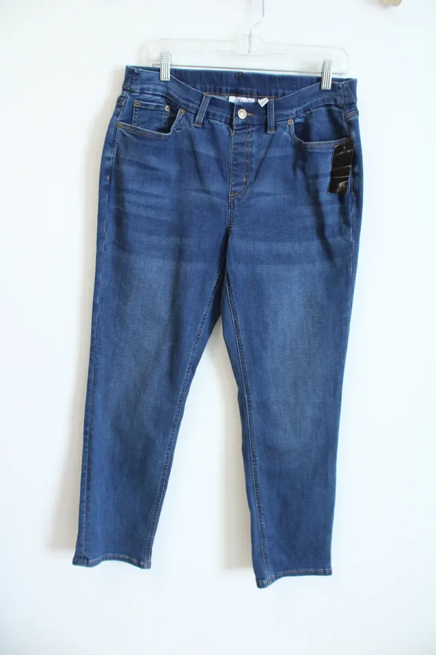 NEW DCo Mid Wash Jeans 12 DCo Earrings