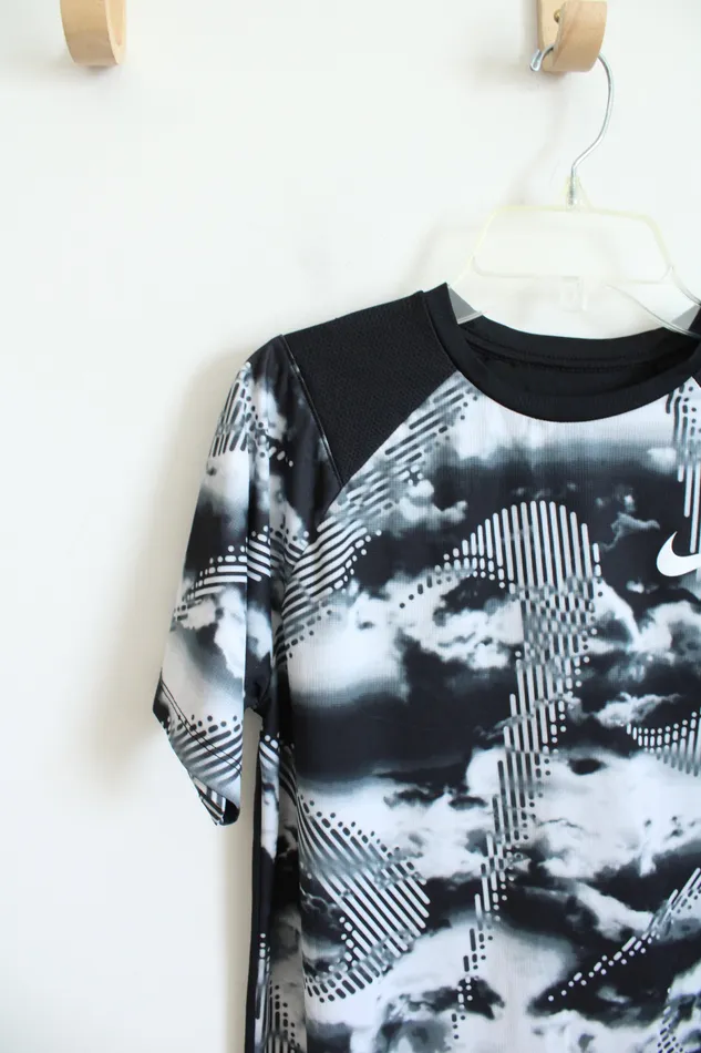 Nike Black White Patterned Athletic Shirt Youth XL Nike Rings