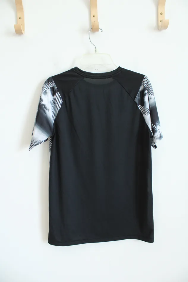 Nike Black White Patterned Athletic Shirt Youth XL Nike Rings