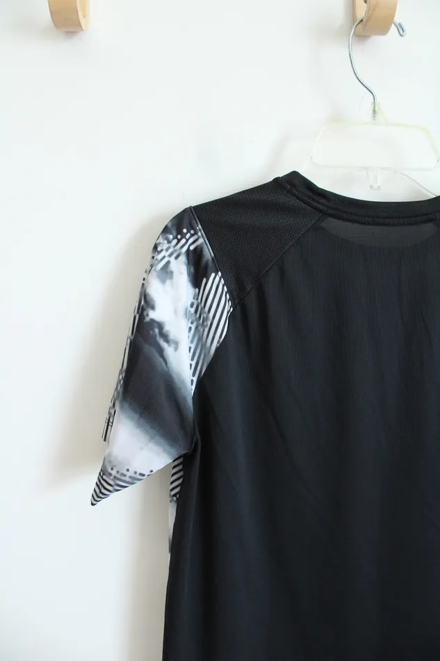 Nike Black White Patterned Athletic Shirt Youth XL Nike Rings