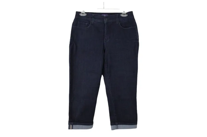 NYJD NYJD Dark Wash Capri Pants 4 Earrings